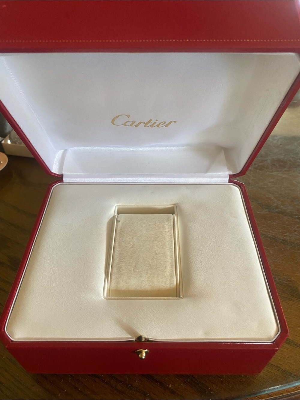 Cartier Red and Cream Presentation Jewelry Box